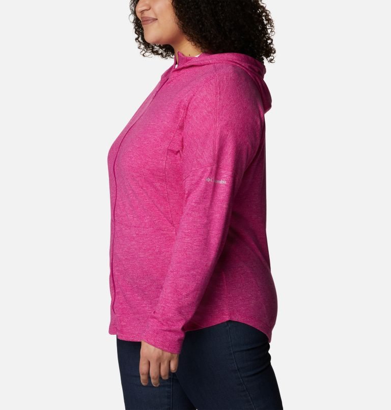 Women's Columbia Cades Cove Full Zip Hoodie Fuchsia | Plus Size CA-MA3L0